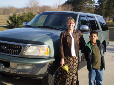 Roxie always has her Ford Expedition serviced at Scottie & Son.